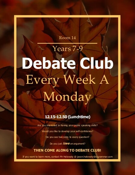 Ks3 debate club